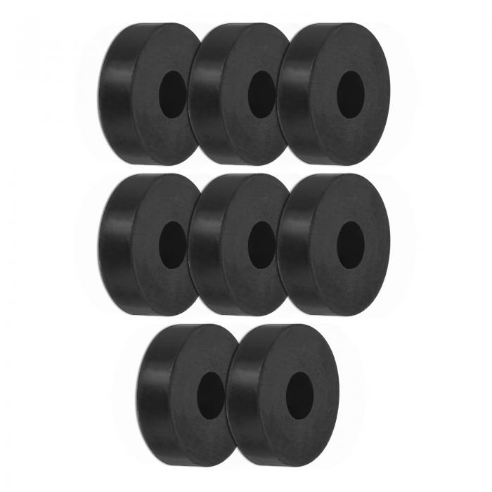 M METERXITY 8パック ゴム絶縁ワッシャー 1.2" OD 0.4" ID 0.3" 厚さ 機械用防振絶縁パッド ラウンドゴ..