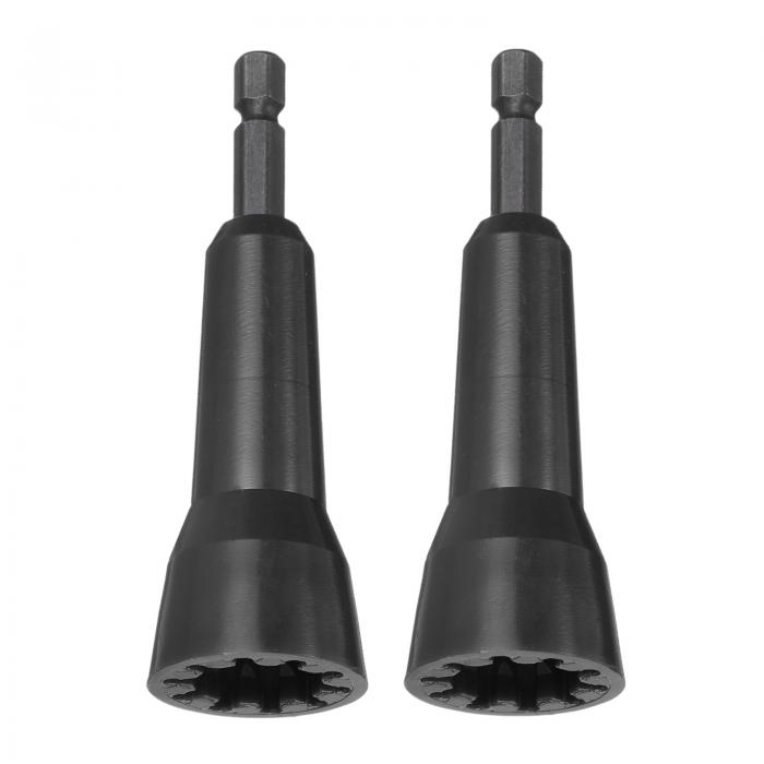 ドリル用ワイヤー捻りツール2個セット 電気工ワイヤー捻りツール 1/4"ヘックスシャンク付き 電線クイッ..