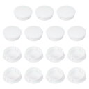 PATIKIL 38 mm/1-1/2インチ プラスチックホールプラグ、15個パック フラッシュタイプ ラウンドプラグ スナップインホールパネルチューブ キッチンキャビネット家具 フェンスポスト パイプインサートエンドキャップ、ホワイト