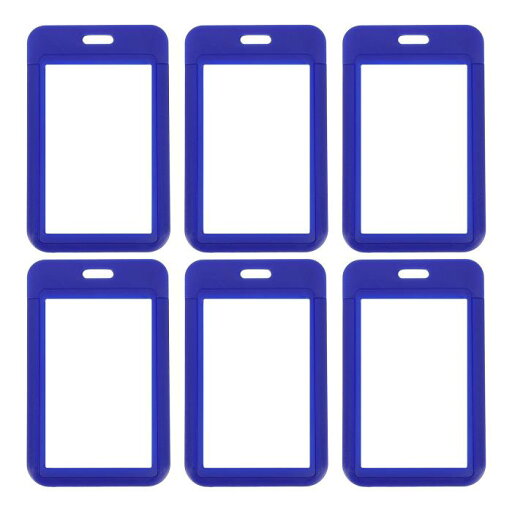 PATIKIL 6パックのスライディングクリアバッジホルダー、プラスチックIDバッジホルダー、両面ウィンドウ付きの縦型IDプロテクター、クレジットカード、近接キーカード用、ブルー PATIKIL 6パックのスライディングクリアバッジホルダー、プラスチックIDバッジホルダー、両面ウィンドウ付きの縦型IDプロテクター、クレジットカード、近接キーカード用、ブルー