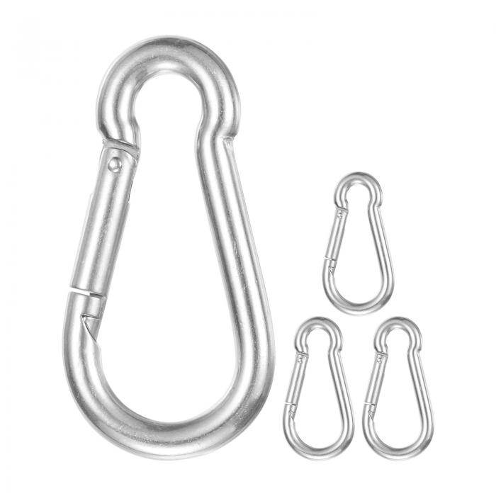 M METERXITY 4個入りスプリングスナップフック M8 304ステンレススチール3.16