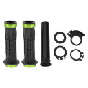 Motoforti 7/8インチ 22mm 15/16インチ 24mm オートバイハンドグリップカバーキット アルミニウム合金ラバーハンドルバーグリップ グリー...