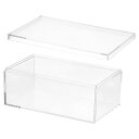 PATIKIL アクリルボックス(蓋付き)6.69インチ x 3.94インチ x 2.76インチ、クリアアクリルディスプレイボックス、プラスチック製スクエアキューブコンテナ、キャンディ、小さな宝石、アートワークディスプレイ用の収納オーガナイザー