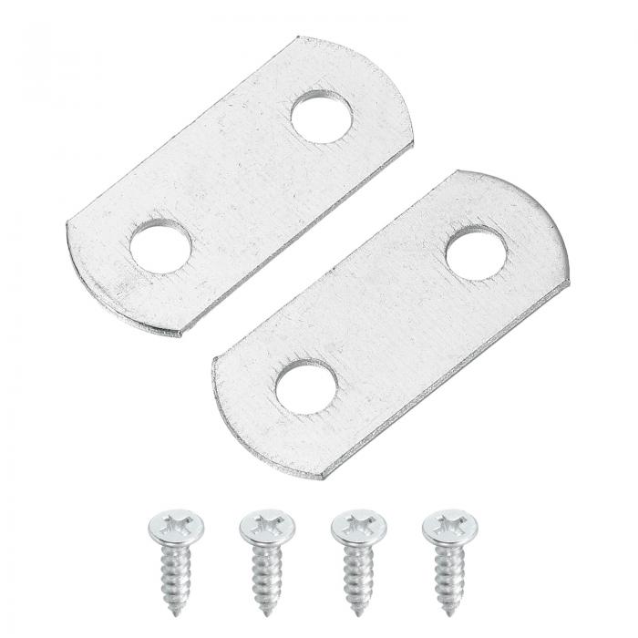 100個0/0フラッシュキャンバスクリップ ピクチャーフレーミングミラークリップZ形状キャンバスペイントマウントクリップ 2つ 取り付け穴付きネジ付き シルバー