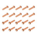 100個の銅製ソリッドリベット、1/8