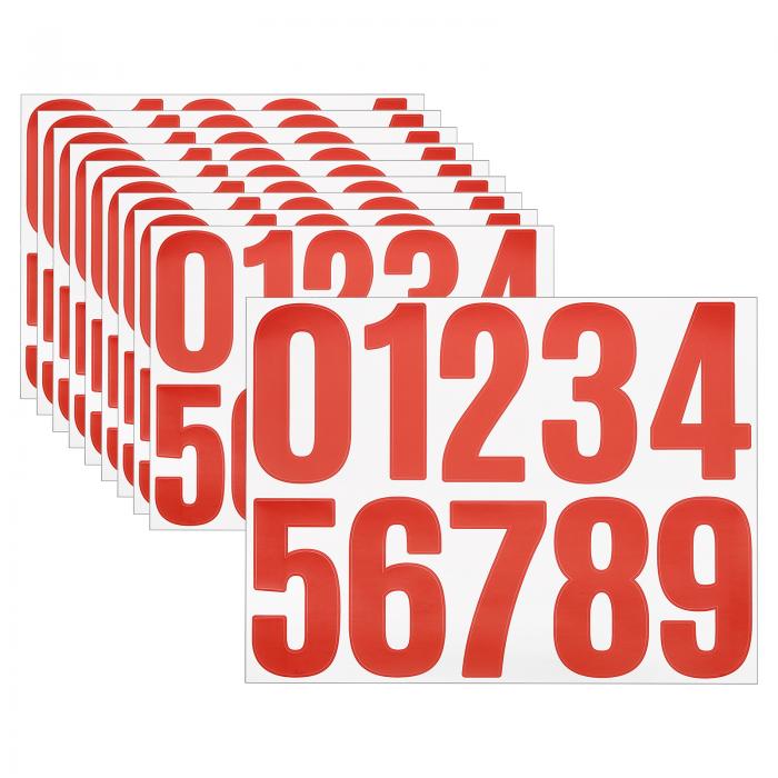 ビニールハウスナンバー 10枚 4インチ 防水 粘着式 ナンバーステッカー 郵便受け 看板 窓 ドア 住所番..
