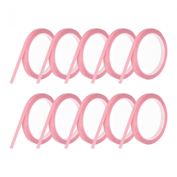 10ロール ホワイトボードテープ グラフィックチャートテープ 8mm 54.7ヤード アートテープ 薄いセルフアドヒーシブ ピンストライプテープ マスキングテープ ギフトラッピング クラフト用品 ピンクのサムネイル