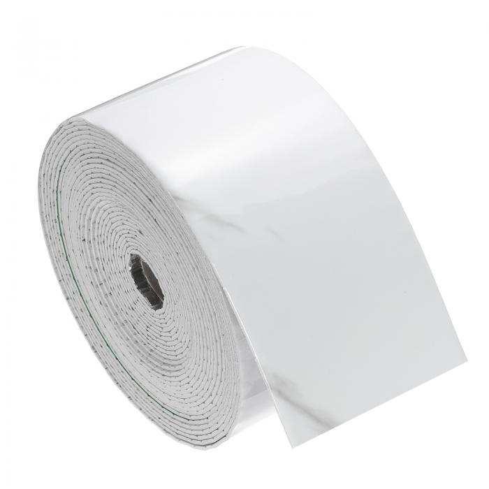 ペールアンドスティック防水壁ボーダー 4" x 394" ホワイトマーブル柄取り外し可能な壁紙ボーダーステ..