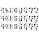 12個M6ステンレス鋼ワイヤーロープクリップクランプとシンブルセット 1/4"ワイヤーロープUボルトケーブルクランプサドルファスナーFORワイヤーロープリギングテントロープガードレールシステム