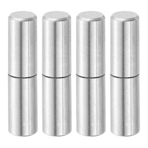 4個2-3/8" x 9/16"(L x D)ステンレス鋼溶接可能な取り外し可能なバケットヒンジ メタルゲートスイングドアトレーラーランプ用 シルバー