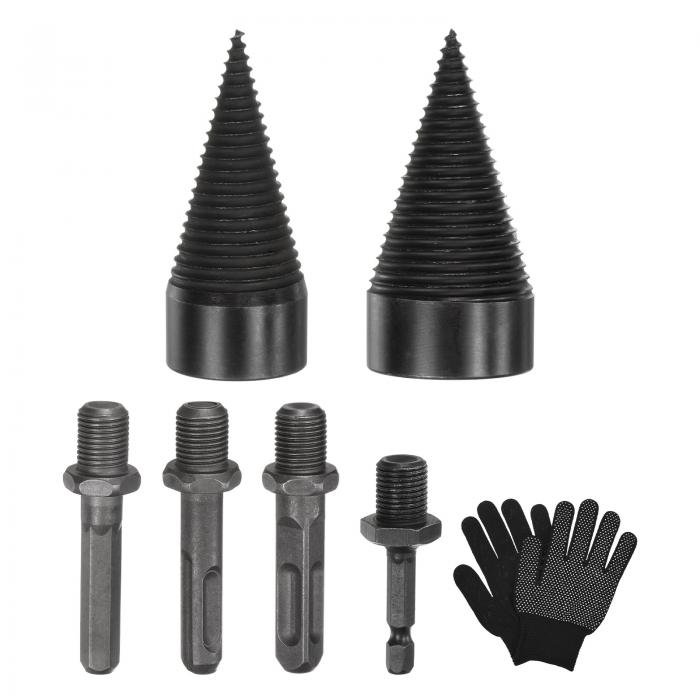 M METERXITY 2パック ウッドスプリッタードリルビット38mm + 45mm + 4つ ハンドル（スクエア+ラウンド+..