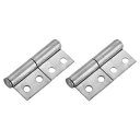 溶接可能なフラッグヒンジ 2個入り2-5/8" X1-1/7" 炭素鋼溶接用ドアヒンジ 予め穴が開けられた溶接可能なリフトオフヒンジ 金属ゲートスイングドアトレーラーランプ用