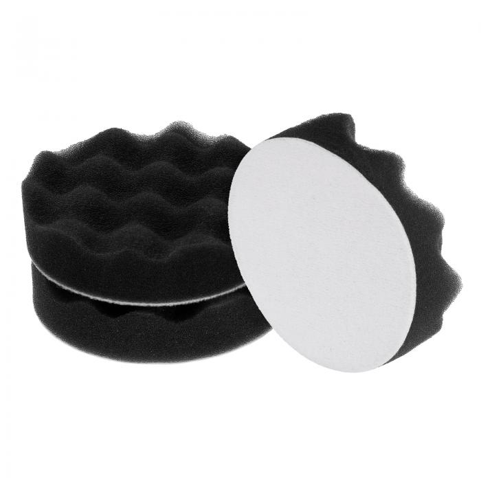 3個のバフィングスポンジパッド4"ポリッシングホイールワッフル仕上げグリッ プパッドカーバッファーポ..