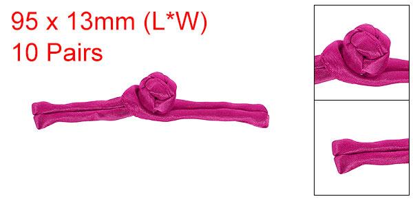 中国結びボタンの縫い付けボタンクロージャー、チャイナドレス唐装ケープコートウェディング衣装用の10ペアの縫い付けボタンファスナー（ダークプラムレッド） 2