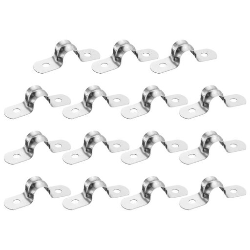 15個10mm(3/8")ケーブルクランプ 304ステンレス鋼製クッション付き絶縁ケーブルクランプ2穴U字ストラップクランプ ラインパイプホースワイヤーコード取り付け用 シルバー 15個10mm(3/8")ケーブルクランプ 304ステンレス鋼製クッション付き絶縁ケーブルクランプ2穴U字ストラップクランプ ラインパイプホースワイヤーコード取り付け用 シルバー