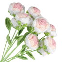 手編み バラ人工編み小さな鉢植えステム付きクロシェ花バレンタインギフトホームウェディングパーティーオフィステーブルデコレーション、グラデーションピンクカウント1...