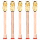 エアコンホーンジョイント 真鍮ナット付き 1/4" SAE 45度黄銅管部品 フレアジョイント オスねじアダプタ 銅管 エアコン 暖房用 エアコン 冷房 5個入り