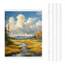 PATIKIL 2セット磁気ポスターハンガーフレーム24 インチ木製マグネットピクチャーハンガーフレーム幅広い写真 絵 地図用ハンギングキット ホワイト