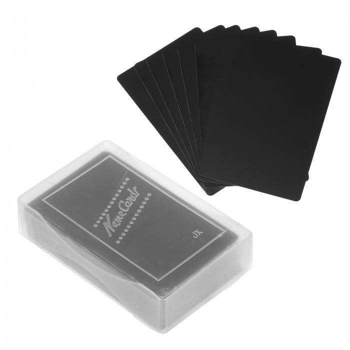 PATIKIL 0.21mmメタル名刺 100枚セット DIYギフトカード用 空ホワイト名刺レー ザー彫刻アルミニウム 黒