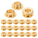 PATIKIL 8mm(1/3インチ) 真鍮製ホールアイレット 20個 フラット自己裏打ちグロメットとワッシャー 靴 衣類 クラフト バッグ レザークラフト用 ライト金色