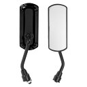 Partuto 1セットM10ユニバーサルオートバイリアビューミラーバーエンドサイドミラーマウントアジャスタブルアイアンプラスチックブラックスクエアシェイプ