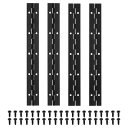 PATIKIL 10x1.2"ピアノヒンジ 4個304ステンレス鋼連続ヒンジ ピアノゲートドア木製収納ボックスキャビネットボート用 黒