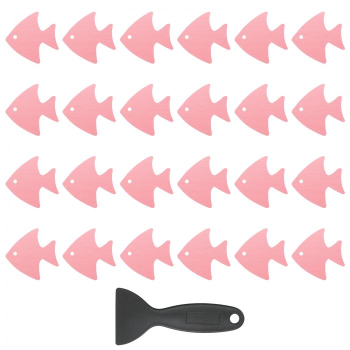 PATIKIL 24個の滑り止めバスタブステッカー スクレイパー付きの防滑シャワーステッカー バスルームシャ..