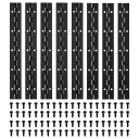 PATIKIL 10x1.2"ピアノヒンジ 8個パック 304ステンレス鋼連続ヒンジ ピアノゲートドア木製収納ボックスキャビネットボート用 黒