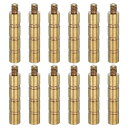 PATIKIL 100粒アーチェリー矢真鍮インサート 12セットインサートスクリュー銅真鍮矢 .244/6.2mmカーボン矢用
