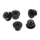 HEROFFIX 5個M3車用フランジナットアルミニウム合金 プラスチックゴムリングフラットヘックスロックフランジナット滑り止めロックフランジブラックゴムリング車用オートバイ用