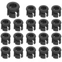 PATIKIL 3 mm 発光ダイオードホルダー 50個 プラスチック フラットLEDホルダークリップ マウントブ ラケット ソケットキャップ ランプ電球ベゼル マウントパネル LEDディスプレイ用 黒