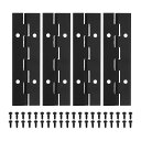 PATIKIL 4x1.2"ピアノヒンジ 4個304ステンレス鋼連続ヒンジ ピアノゲートドア木製収納ボックスキャビネットボート用 黒