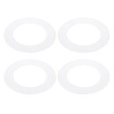 PATIKIL 内径81 mm 外径125 mm プラスチックトリムリング 4個 パティ オライト グーフリング クッション 円形 ライトカバー 照明器具 パティ オ壁埋め込み式ダウンライト用 半透明クッションホワイト