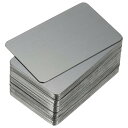 PATIKIL 0.8mmステンレス鋼メタル名刺 50枚入り空白名刺レー ザー彫刻用DIYギフトカード 黒