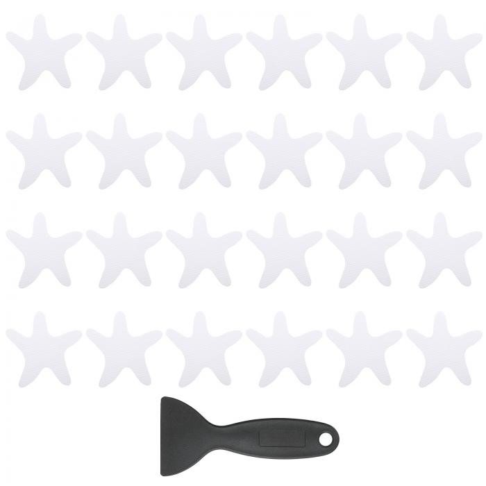 PATIKIL 24個の滑り止めバスタブステッカー スクレイパー付きの防滑シャワーステッカー バスルームシャ..