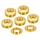 PATIKIL 15.5mm(5/8インチ) 真鍮製ホールアイレット 6個 アーク表面自己裏打ちグロメット シューズ 衣類 クラフト バッグ レザークラフト用 ワッシャー付き 模造金装飾
