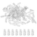 PATIKIL レター装飾 100個 アルファベット装飾イニシャルペンダント装飾バルクかわいいDIY宝石メイキングブレスレットイヤリングネックレスキーチェーンクラフト ダークシルバー レターB