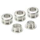PATIKIL 5mm(1/5インチ) 実体真鍮 穴アイレット 4個 アーク表面自己裏打ちグロメット 靴服クラフトバッグレザークラフト用ワッシャー付き 模造銀