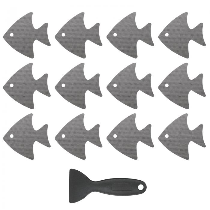 PATIKIL 12個の滑り止めバスタブステッカー スクレイパー付きのアンチスリップシャワーステッカー バス..