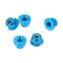HEROFFIX 5個M3車用フランジナットアルミニウム合金 プラスチックゴムリングフラットヘックスロックフランジナット滑り止めロックフランジスカイブルーラバーリング車両用バイク用