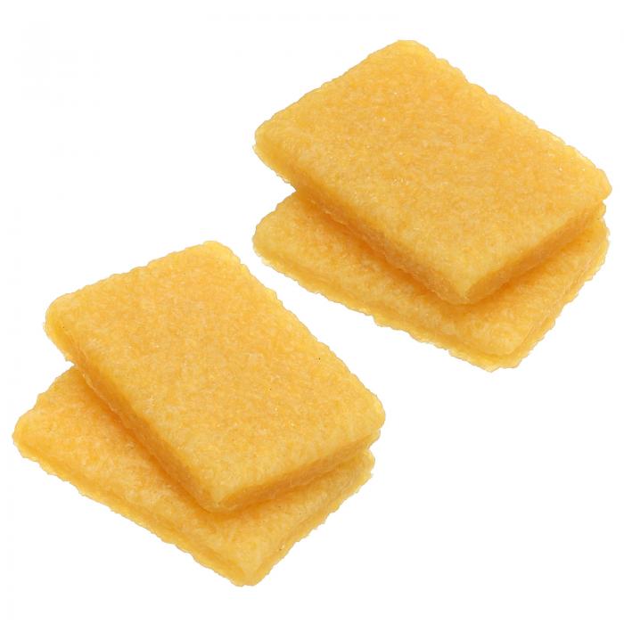 PATIKIL 残留ゴム消しゴム、6 個 50x35x10mm/50x35x12mm 接着剤ピックアップ消しゴム 接着剤リムーバー クリーニングツール ペーパークラフト サンディングベルトディスク スケートボード用、イエロー