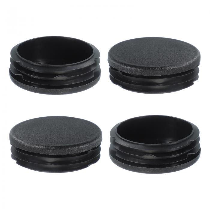 PATIKIL 2-3/8 "プラスチックチューブエンドキャップ 4個の丸穴プラグ挿入物 丸鉄パイプの椅子脚テーブ..