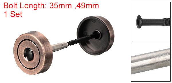 PATIKIL ドア穴カバープレート、1-1/5 インチ 亜鉛合金製 サークル デッドボルト カバープレート ドア補強プレート ドア穴充填用 (クロームメッキ)