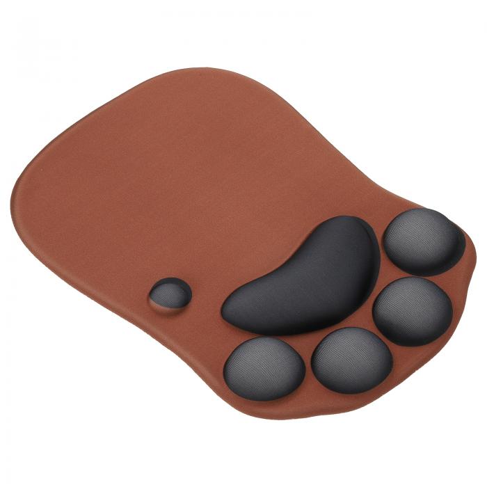 PATIKIL リストレスト付きジェルマウスパッド エルゴノミックマウスパッド キャットポー 心地よい低反発素材 ノンスリップベース ソフト コンピュータ ノー...