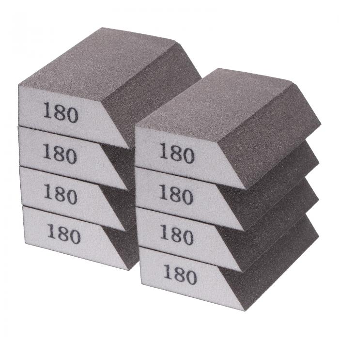 600-800番 サンディングスポンジブロック8個 角状エッジ付き4"x2.8"x1" 洗えて再利用可能なフォームサ..