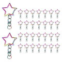 60個のメタルスプリングスナップキーチェーンクリップ、星形のスワイベルスナップクラ スプキーリングクリップ、チェーンハンギングバックル、DIYクラフトバッグ装飾...