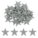 33個 スターアイロンパッチ 小さなスターエンブロイダリーパッチ アップリケ パッチ DIY クラフト 服修理 バッグ 帽子 装飾 ダークグレー