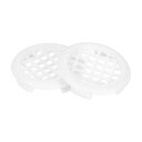 29mm(1-1/8") 円形ソフィットベント 50個 プラスチック製円形エアベント ラウンドメッシュホールルーバー キッチン 浴室 キャビネット用 ホワイト