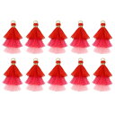 10個 小さな三層タッセル1.6インチミニタッセルバッグ装飾 キーチェーン手作りタッセルキーチェーンDIYプロジェクト 宝石作り 装飾(赤/ローズレッド/ピンク)