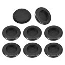 8個 ゴムグロメット 1-3/16" (30mm) ドリル穴 1" (26mm) 内径 シングルサイドホールプラグリングガスケット ファイアウォールケーブルワイヤー保護用 黒